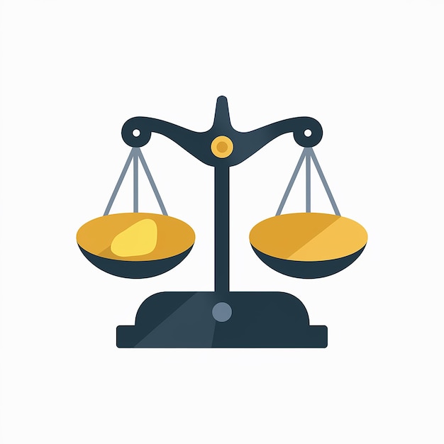 A balanced scale symbolizing justice or equilibrium