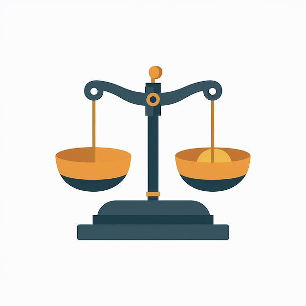 A balanced scale symbolizing justice or equilibrium