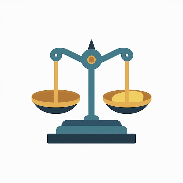 A balanced scale symbolizing justice or equilibrium