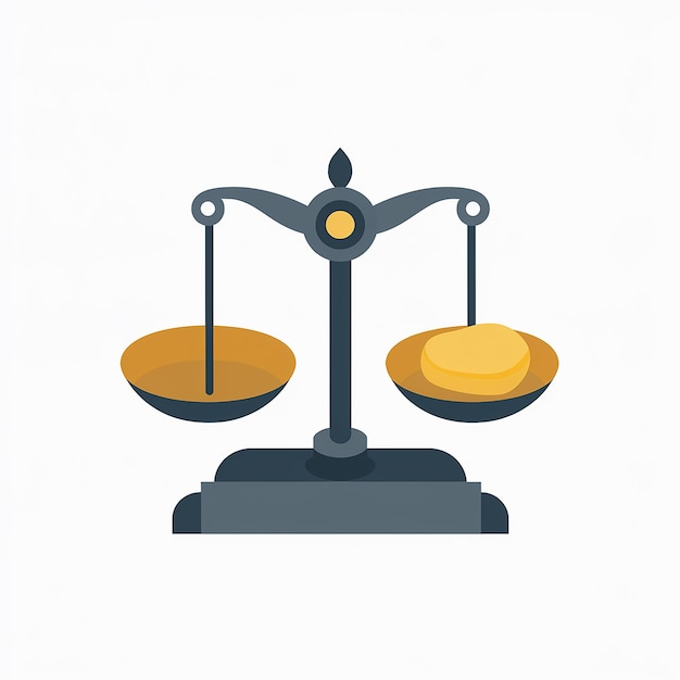 A balanced scale symbolizing justice or equilibrium