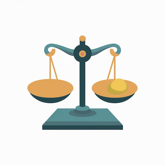 A balanced scale symbolizing justice or equilibrium