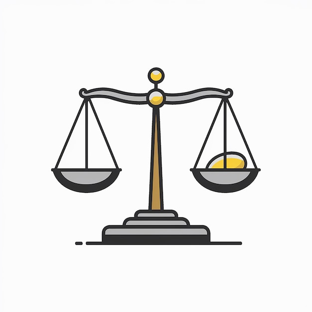 A balanced scale symbolizing justice or equilibrium