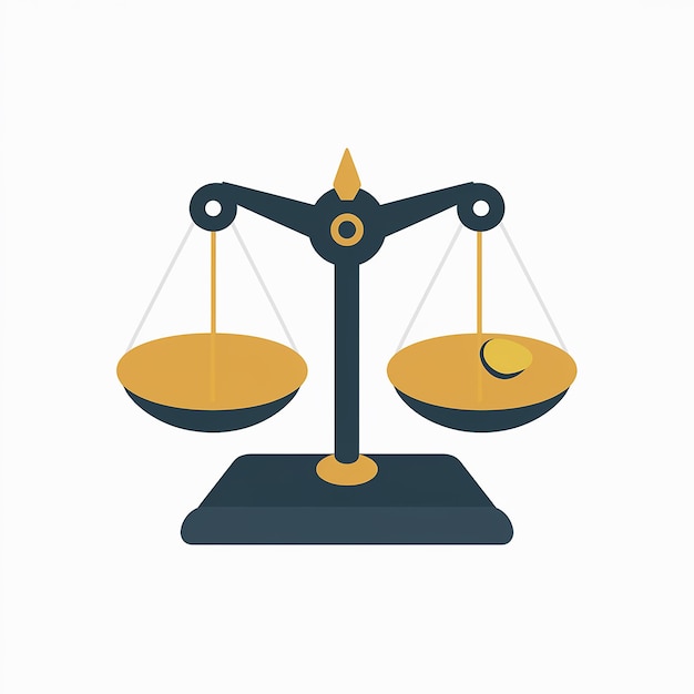 A balanced scale symbolizing justice or equilibrium