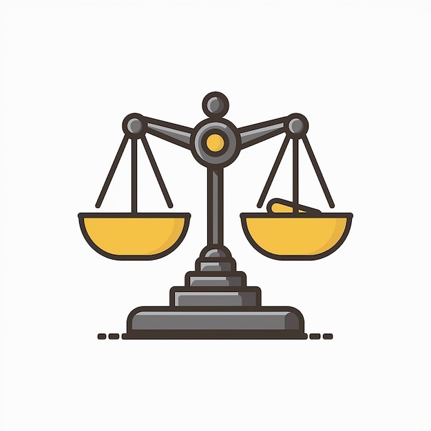 A balanced scale symbolizing justice or equilibrium