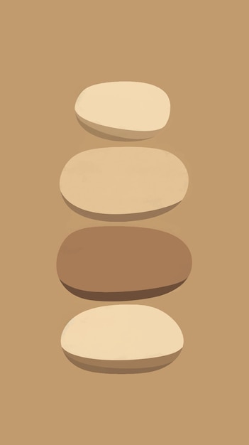 Balanced stones minimalist earthy design