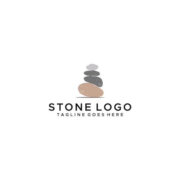 balancing rock zen stone stones logo design