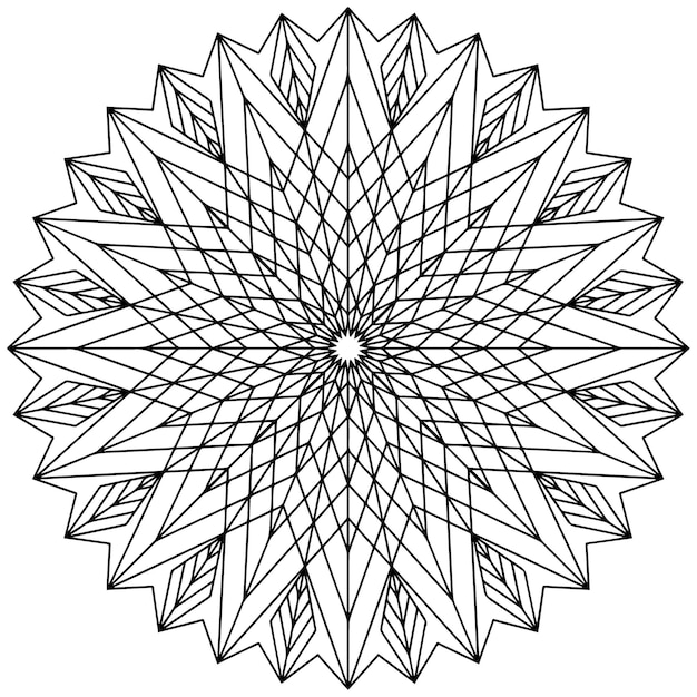 balck cricle mandala design vector rangoli design free