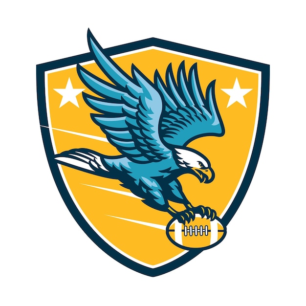 Bald Eagle American Football Logo