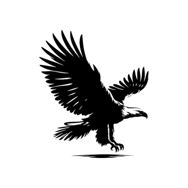 Vector bald eagle vector silhouette design style bald vector logo design