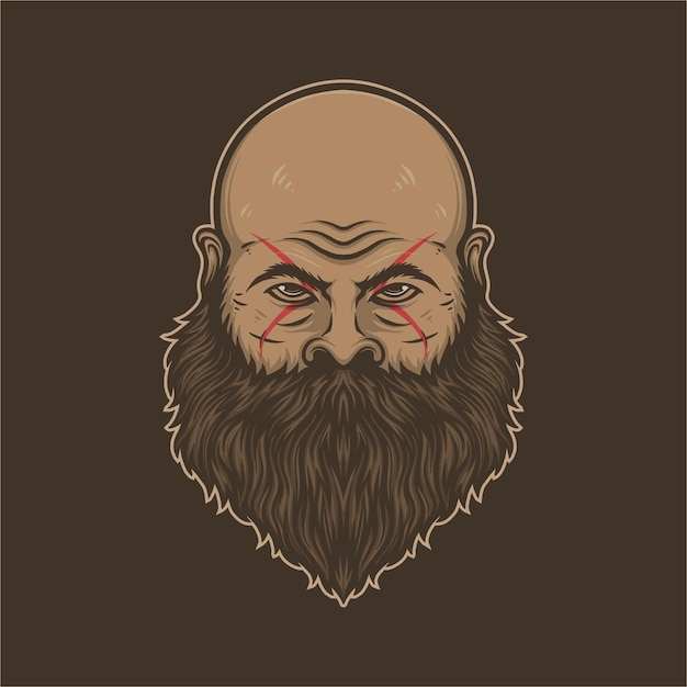 bald head vector illustration