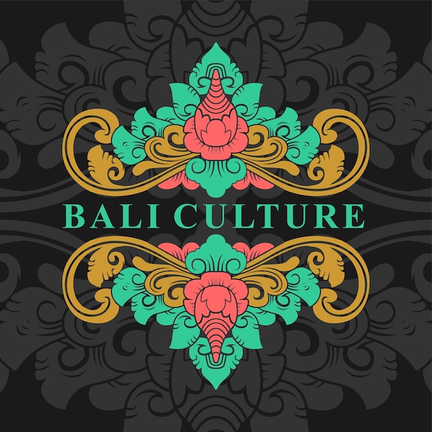 Vector bali culture logo tshirt print