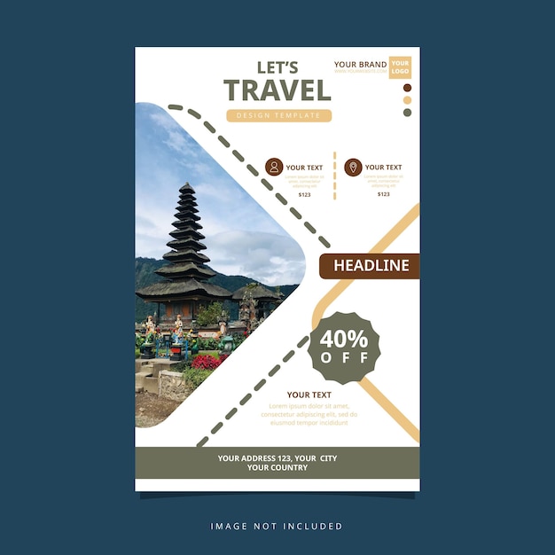 Bali Travel Tour Holiday Vacation Flyer Brochure Poster Blank Space Design Template