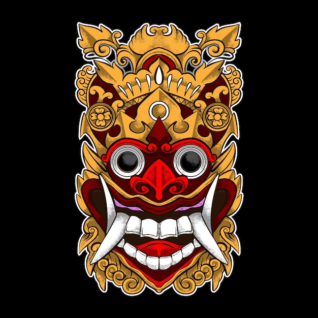 Vector balinese barong vector illustration rangda