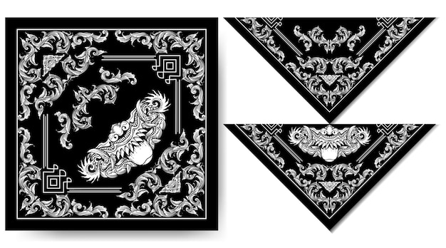 balinese face mask bandana vintage design