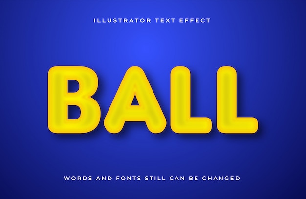 Ball editable text effect.Creative text effect