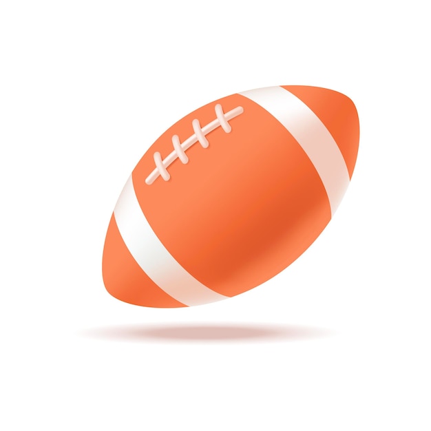 Ball for playing American football 3D illustration