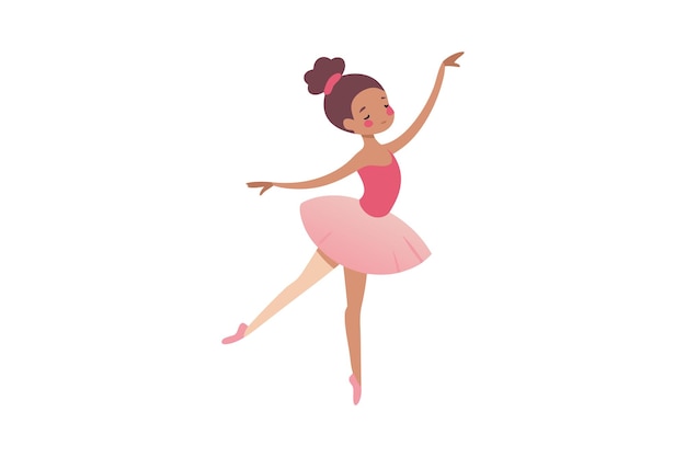 Ballerina dancing gracefully in a pink tutu