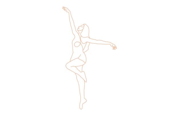 ballerina logo icon design template. luxury, premium vector