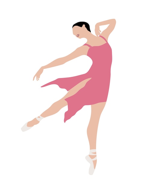 Ballerina silhouette vector illustration