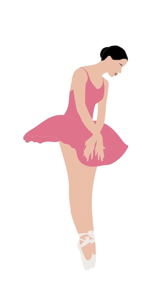 Ballerina silhouette vector illustration