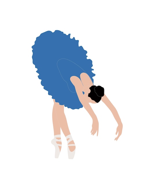 Ballerina silhouette vector illustration