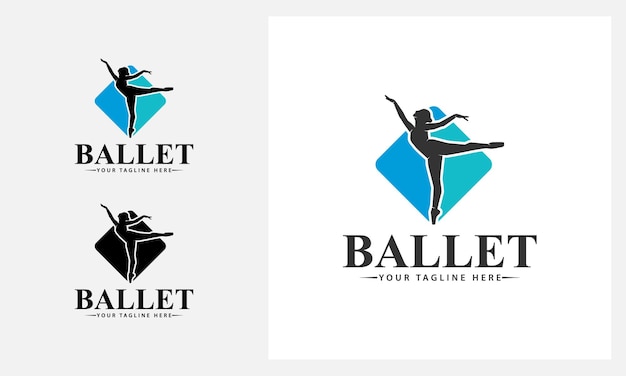 ballet logo design template