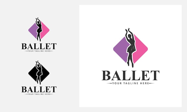 ballet logo design template