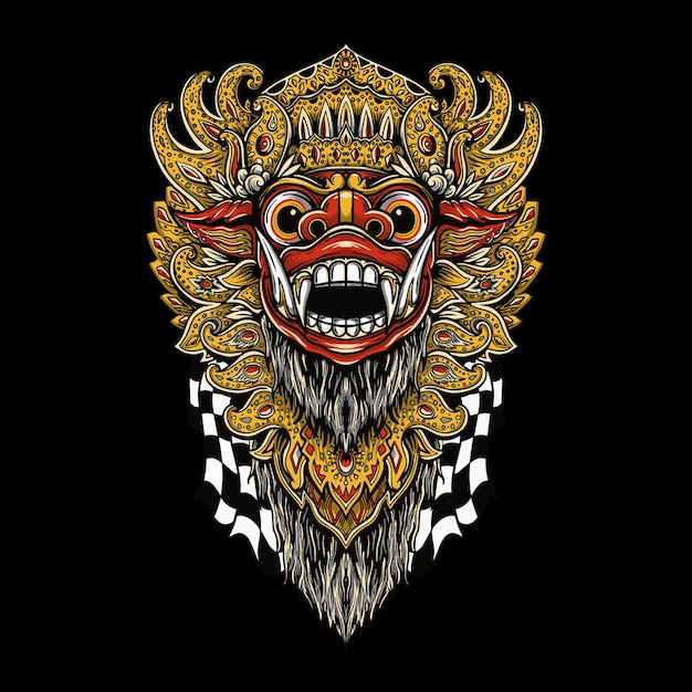 Ballines barong vector illustration