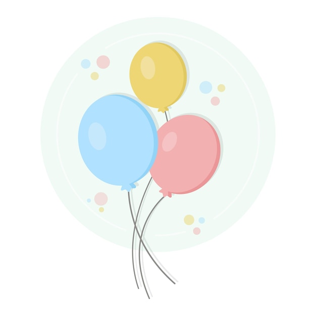 Ballon vector in flat design