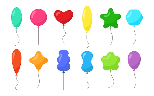 Balloon set Decor for birthday party Flying balls with rope Object for celebration anniversary