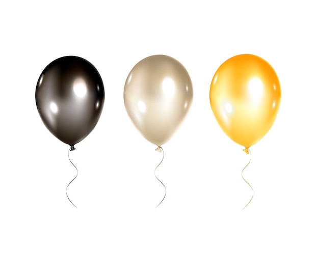 Balloons collection isolated