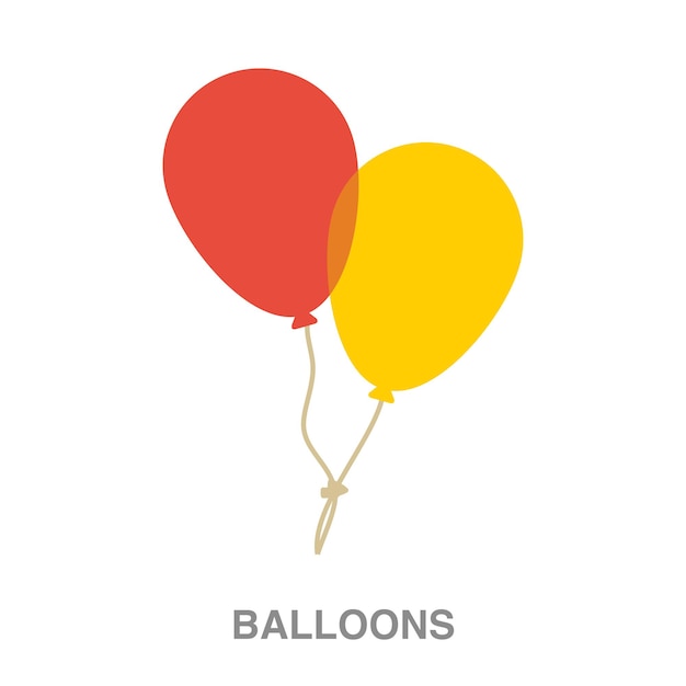 Balloons illustration on transparent background