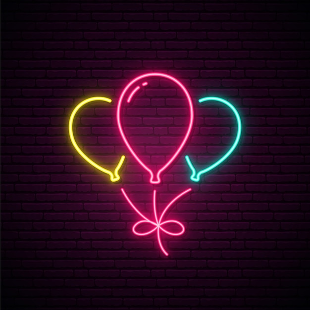 Balloons neon sign.