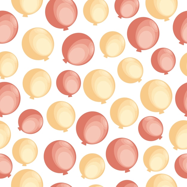 Balloons pattern on white background