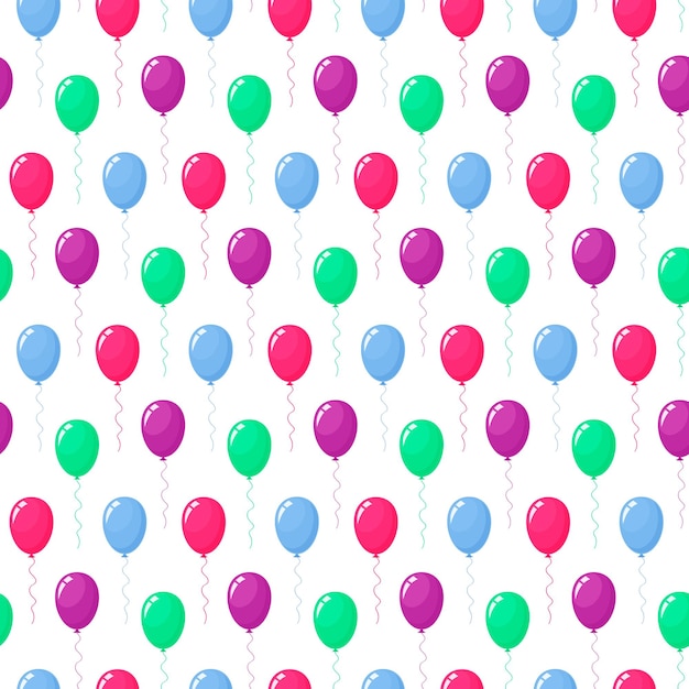 Balloons seamless pattern Seamless background with colorful helium balloons