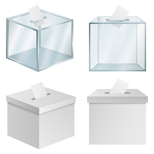 Ballot box democracy mockup set