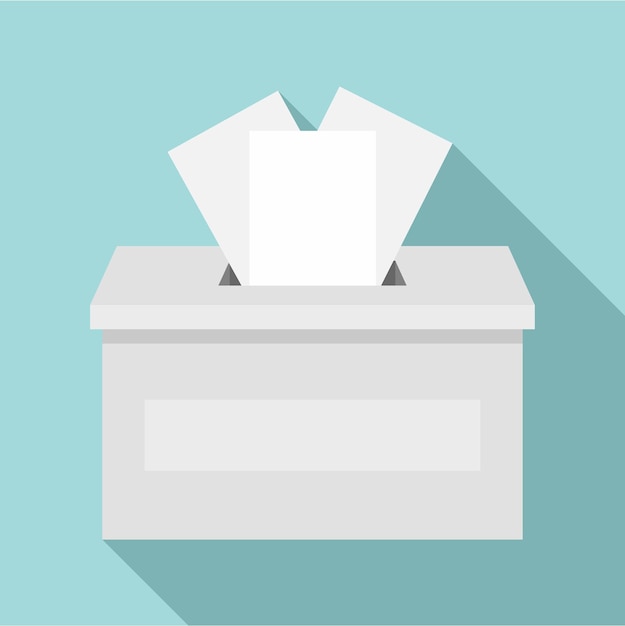 Ballot box icon Flat illustration of ballot box vector icon for web design