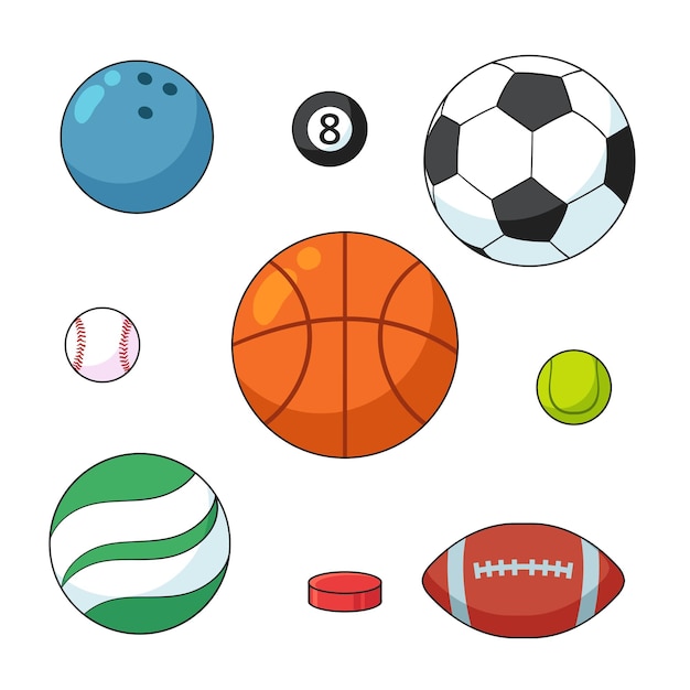 Vector balls from various sports