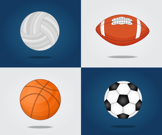 Balls for sports set vector