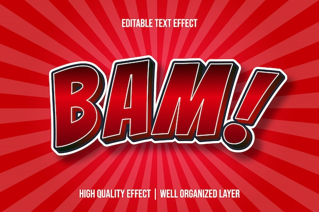 BAM! Cartoon Comic Style Text Effect