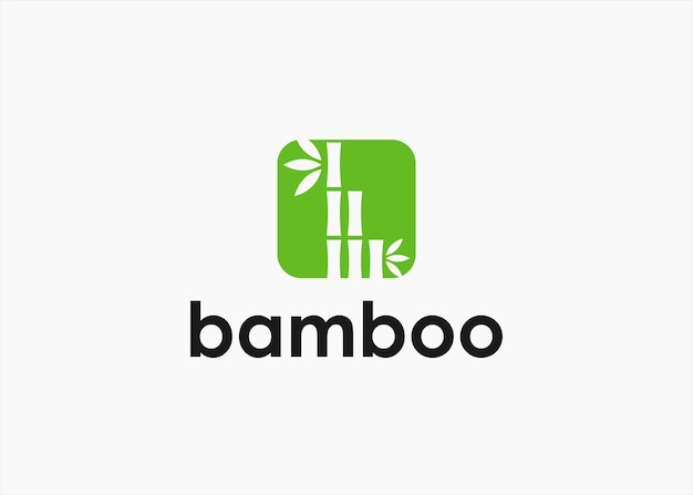 bamboo logo design vector icon illustration