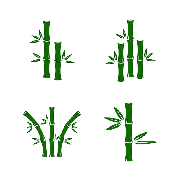 Bamboo logo icon design template vector