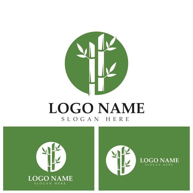 Bamboo Logo Template vector icon illustration design