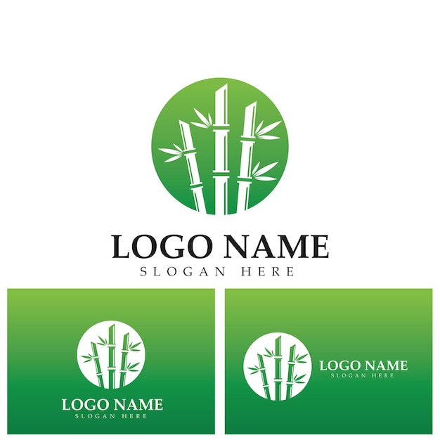 Bamboo Logo Template vector icon illustration design