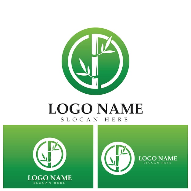 Bamboo Logo Template vector icon illustration design