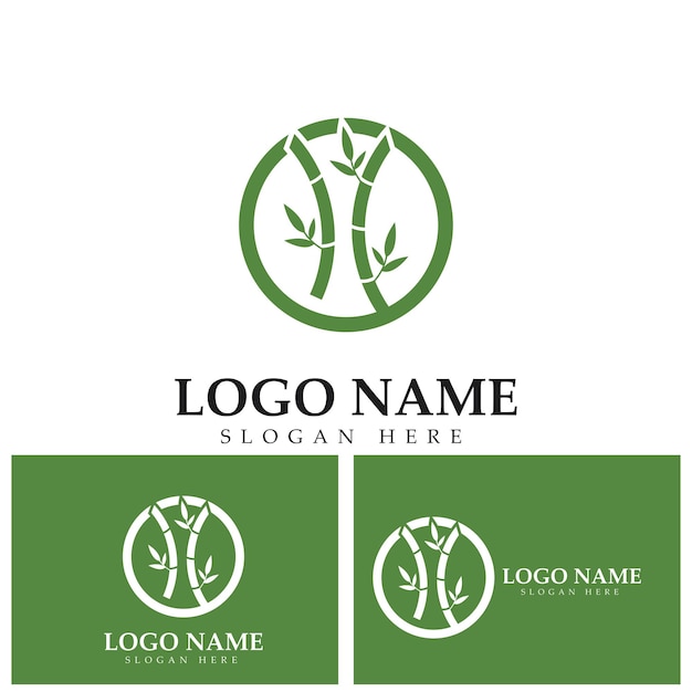 Bamboo Logo Template vector icon illustration design