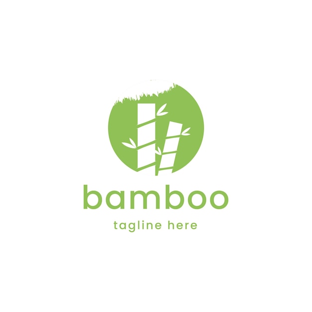 Bamboo logo template vector icon illustration design