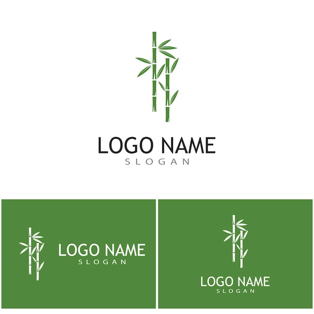 Bamboo Logo Template vector icon illustration design