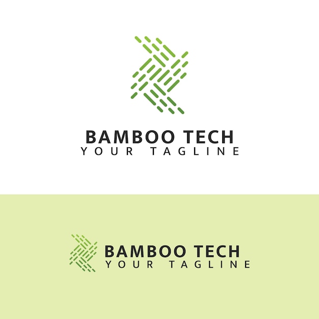 Bamboo Technology Logo Vector Illustration suitable for your company