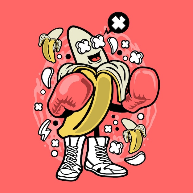 Banana Boxer Cartoon